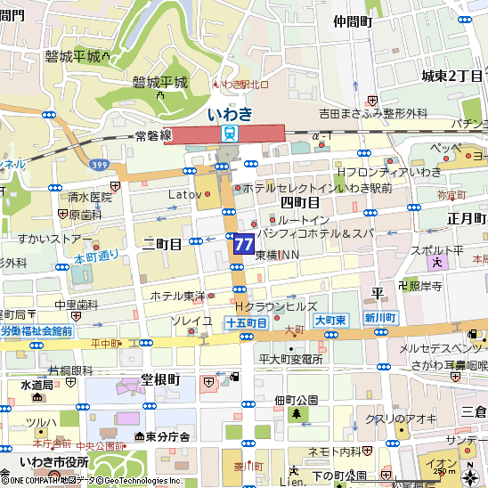平支店付近の地図